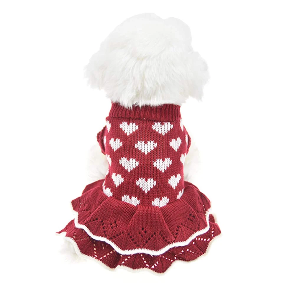 Stylish MuYaoPet Red Winter Dog Sweater XL – Christmas Dress for Small Dogs Dachshund Chihuahua Corgi Optimized