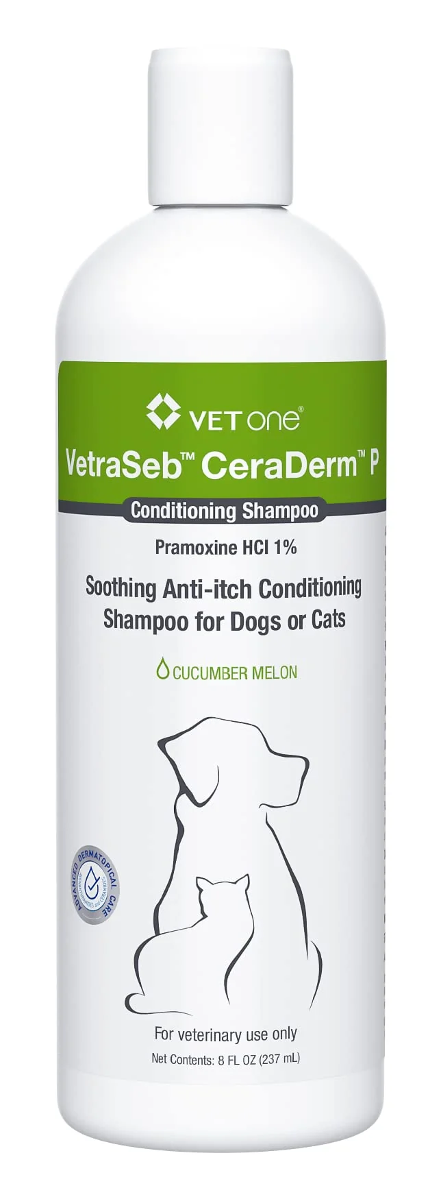 Practical VetOne VetraSeb CeraDerm Dog Cat Shampoo – Cucumber Melon 8 oz Healthy