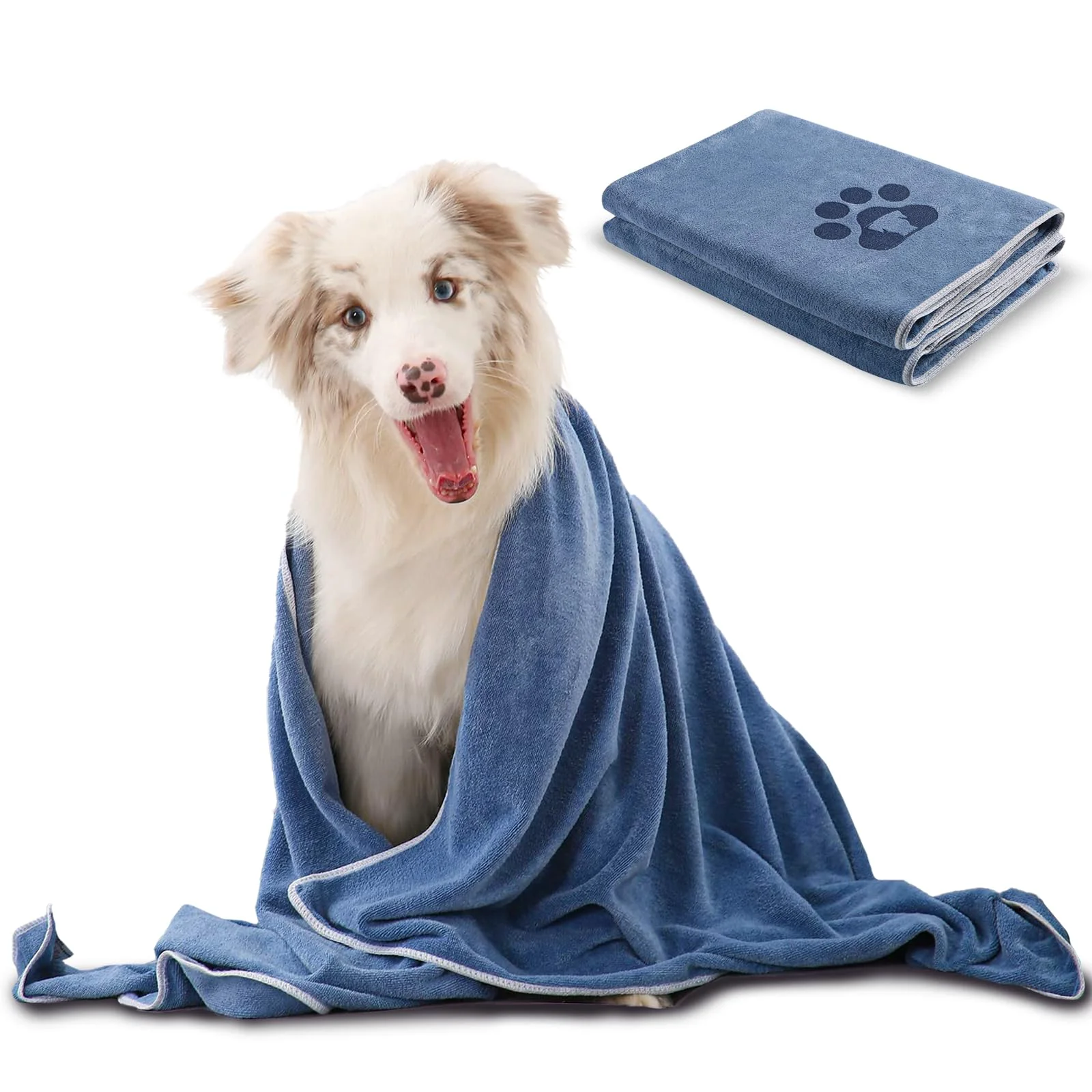 Pure MBKET 2 Pack Extra Large Dog Bath Towel 55x27 inches Microfiber Absorbent Pet Towel Stylish
