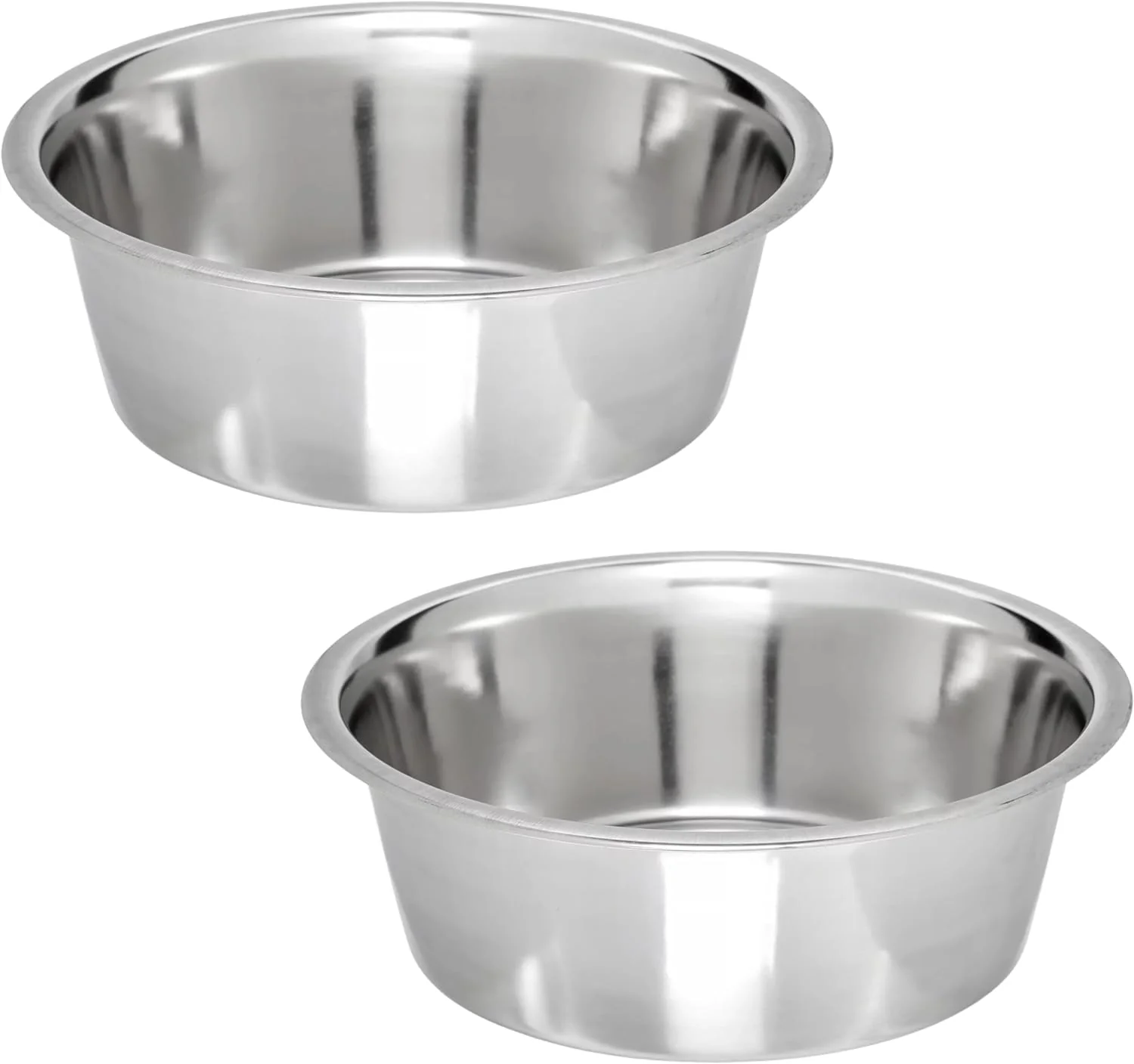 Premium Material Vanacara 2-Pack Stainless Steel Dog Bowls 8.1 inch wide – Dishwasher Safe 7 Cup Capacity First-Class