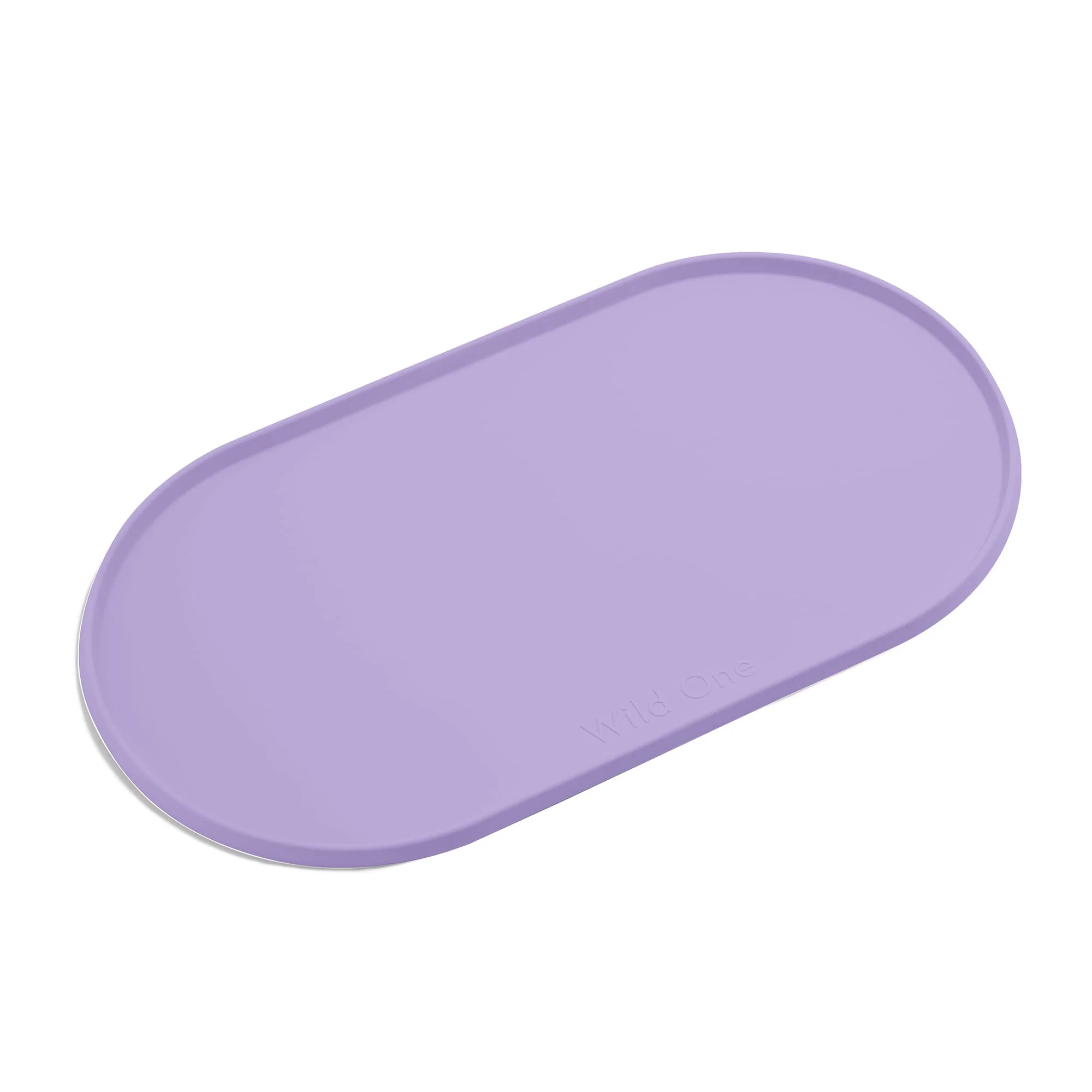 Selected Wild One Dog Cat Placemat – Non-Toxic Silicone Non-Slip Standard Lilac Reusable