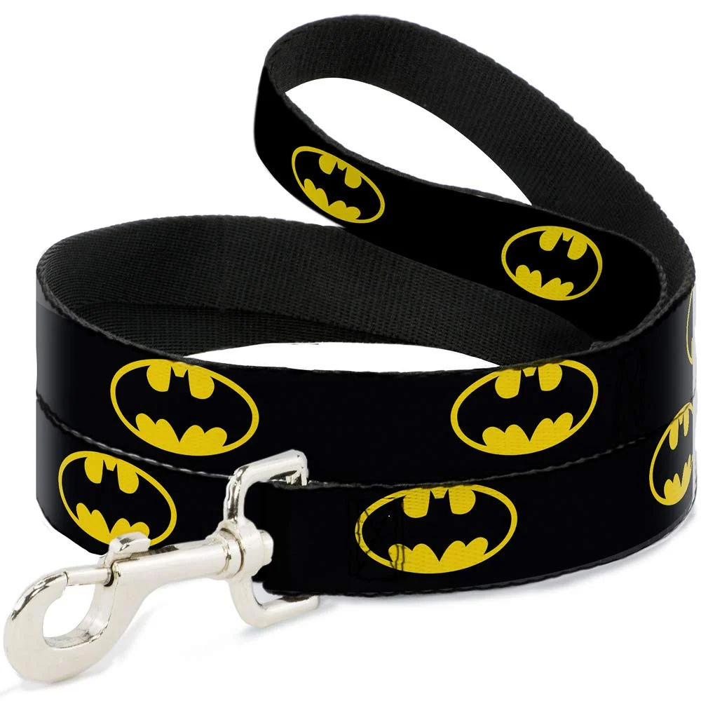 Natural Buckle-Down Batman Shield Leash - 4 ft 1 2 in DC Comics Licensed Artisan