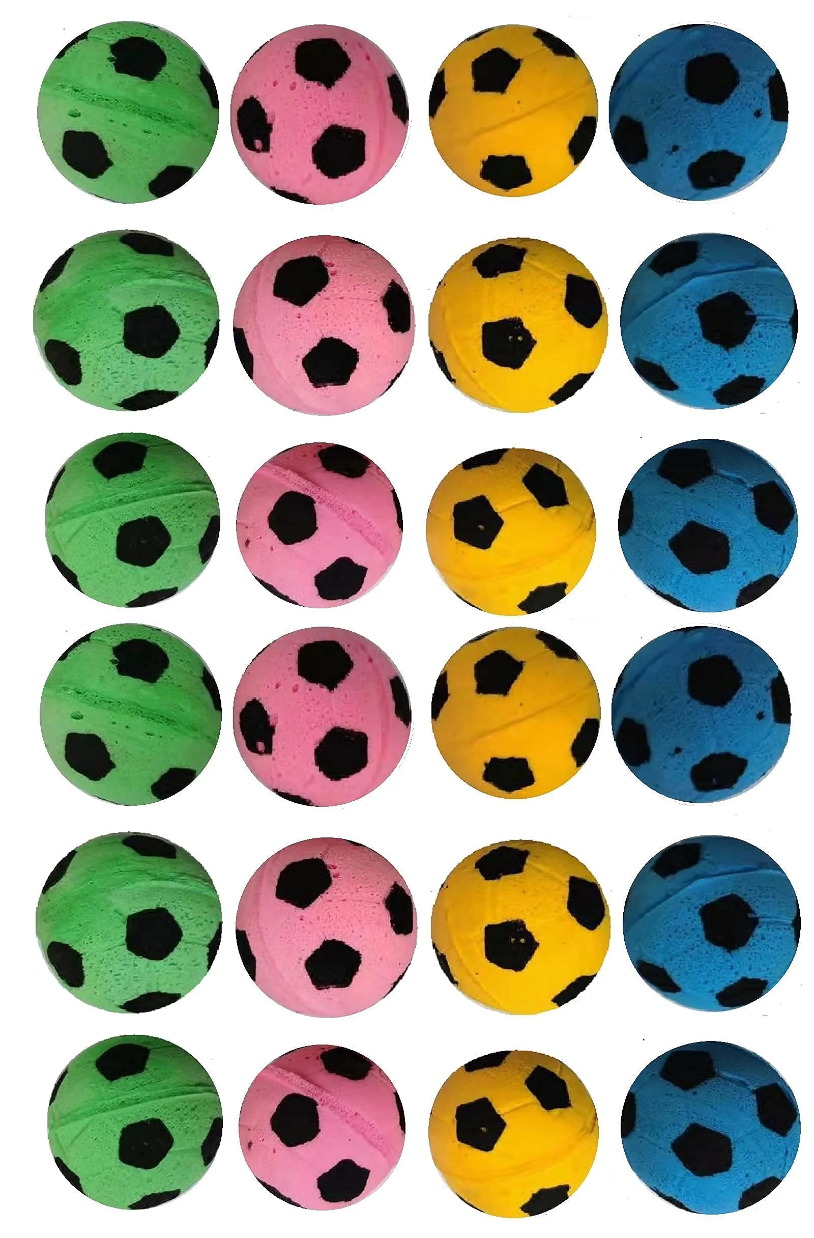 Natural SHUYUE Foam Soccer Balls Cat Toys 24 Pack – Soft Noise- Kitty Play Trusted
