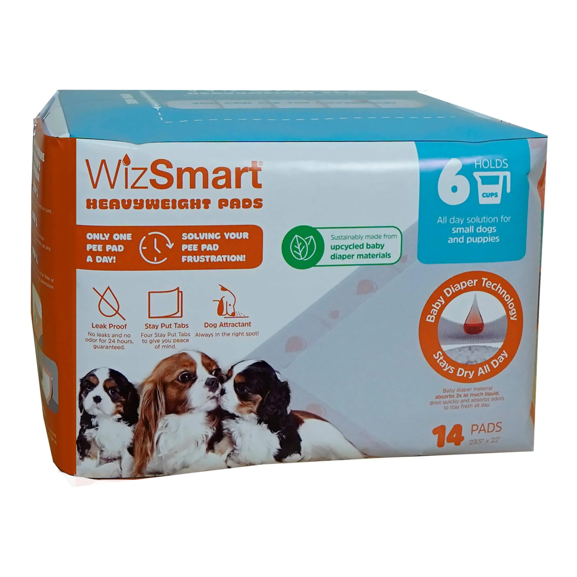 Trendy WizSmart Heavyweight Dog Pads – Absorbent Leak-Proof Training Pads for Small Dogs 14 Count Authentic