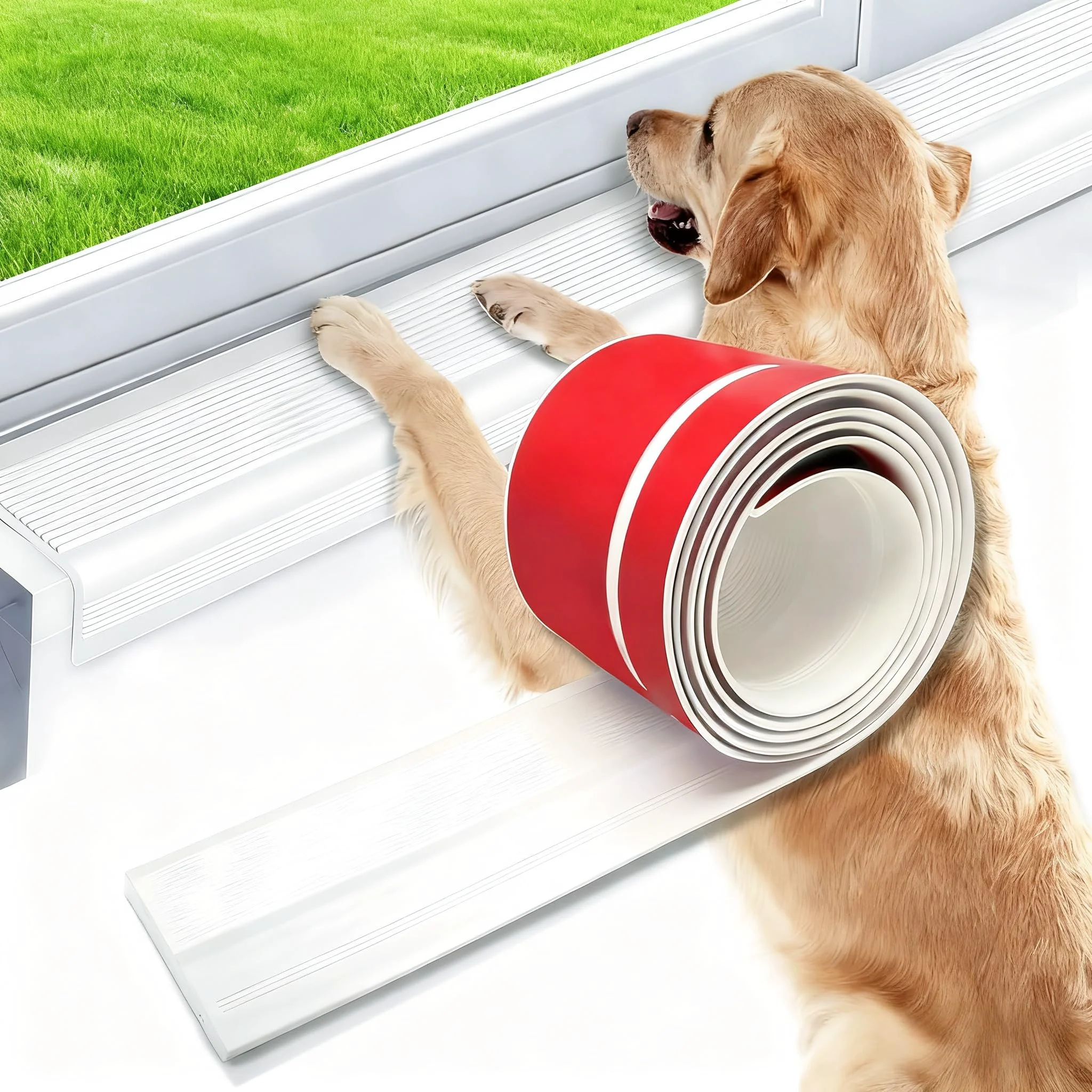 Stylish FITHUGOO Windows Sill Protector for Dogs Cats — 4x1.6 inch L-Shaped Edge 60-inch White Quality