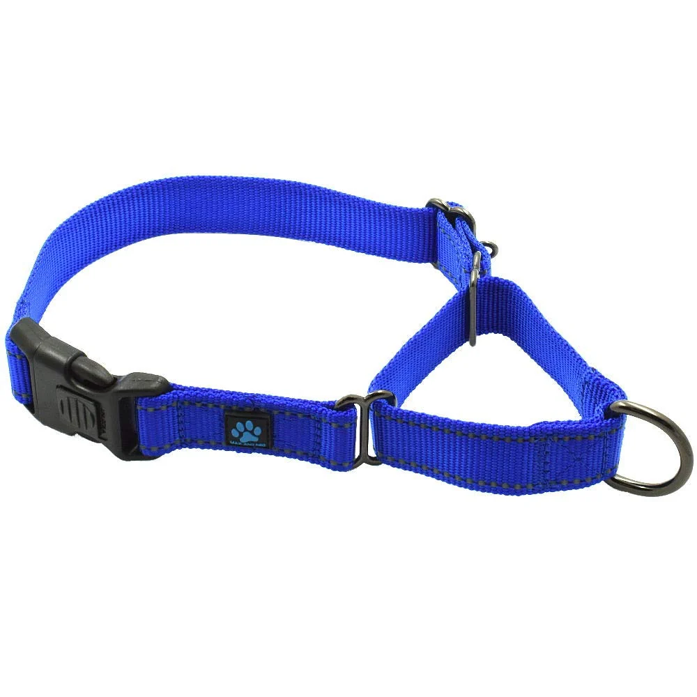 Carefully Designed Max and Neo Nylon Martingale Collar – 1 1 Rescue Donation Medium Blue Reliable