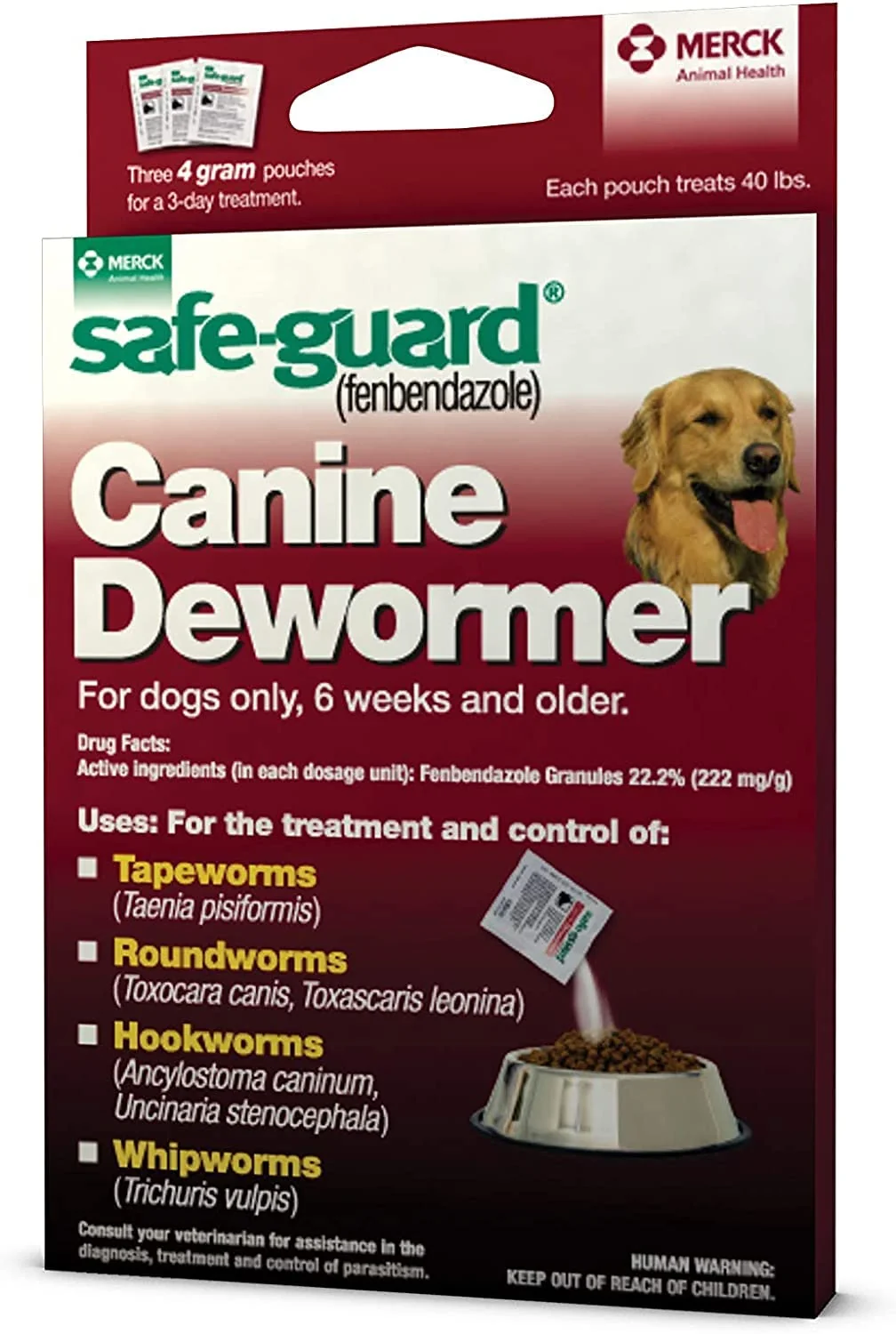 Effective Dog Dewormer Canine 8in1 Safe Guard – 4g Pouches for Large Dogs Puppies Classic