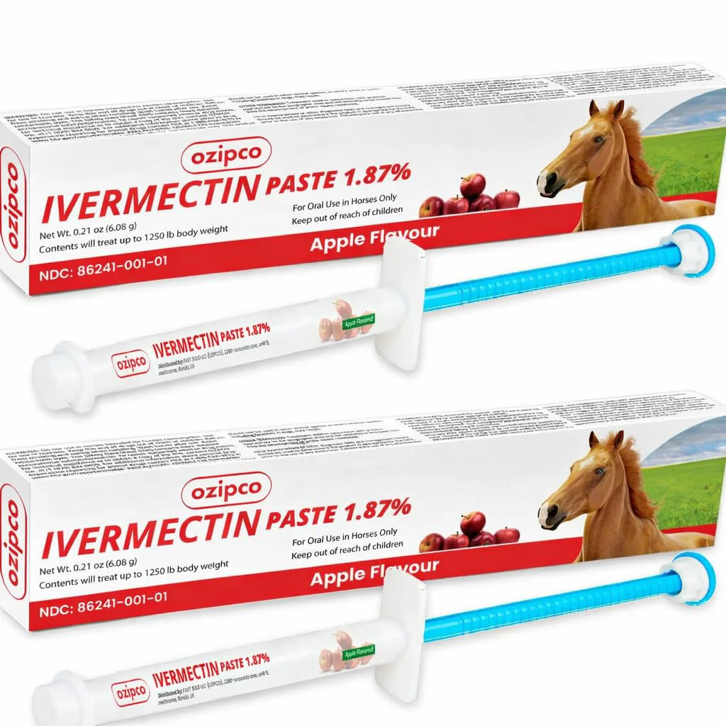 Dependable OZIPCO Ivermectin 1.87 Horse Paste – Apple Flavor 6.08g 2-Pack Sophisticated