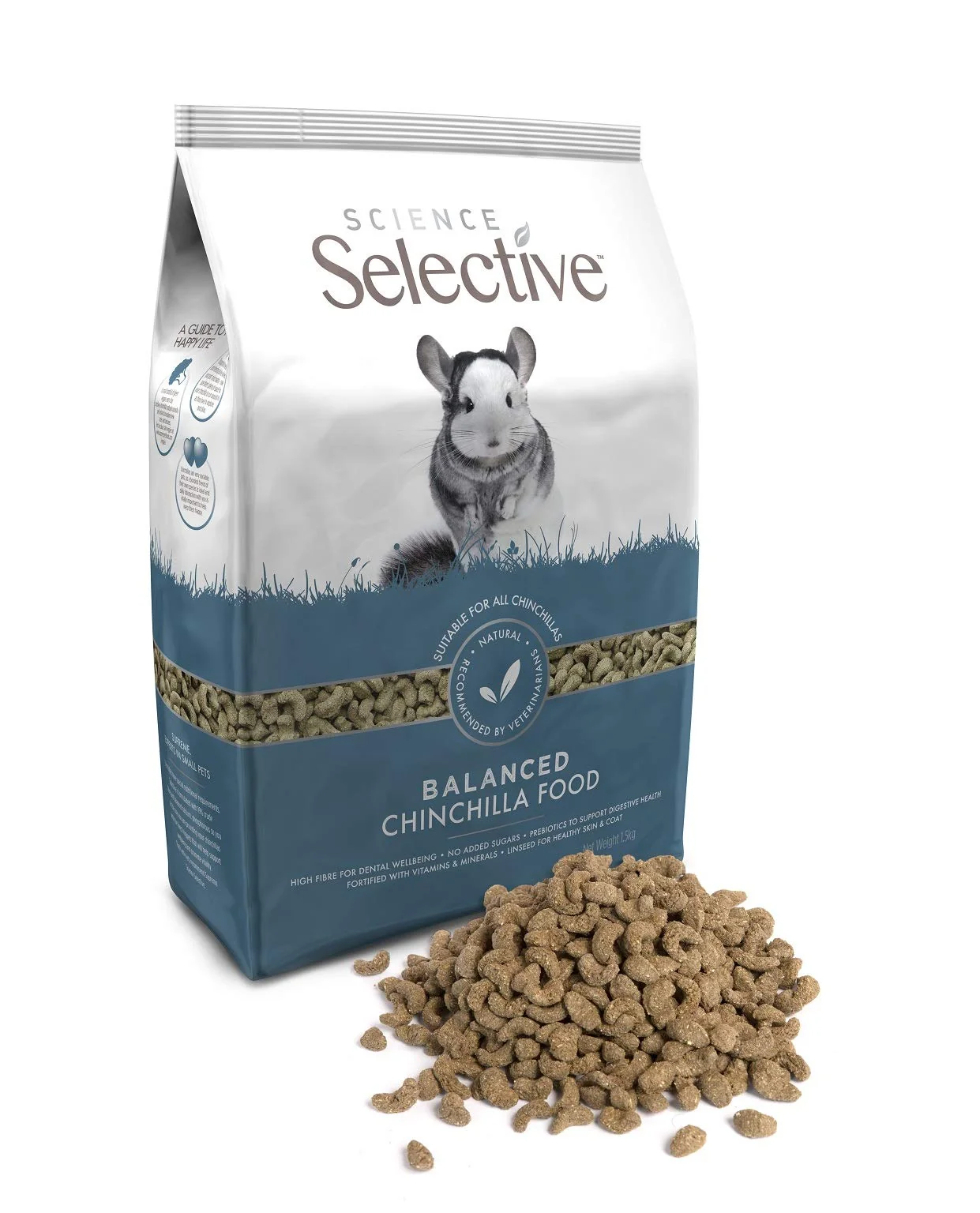 Healthy Supreme Petfoods Science Selective Chinchilla 1.5 kg Nutritionally Complete Diet Quality
