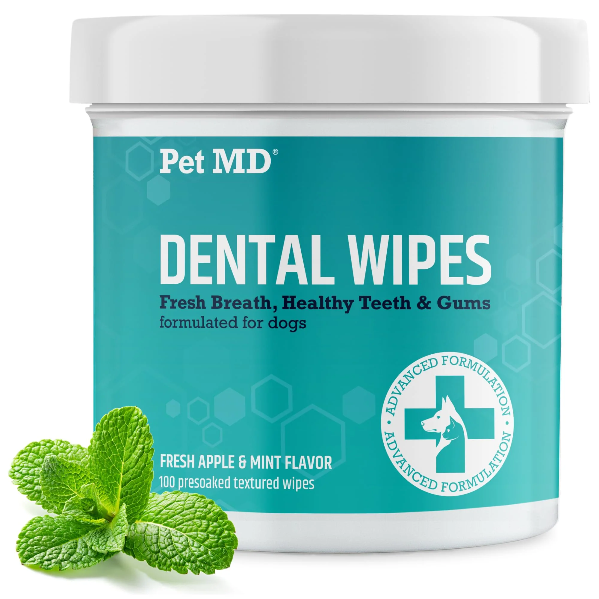 Lightweight Pet MD Dog Breath Freshener Wipes – Apple Mint for Clean Teeth 100 Count Trusted