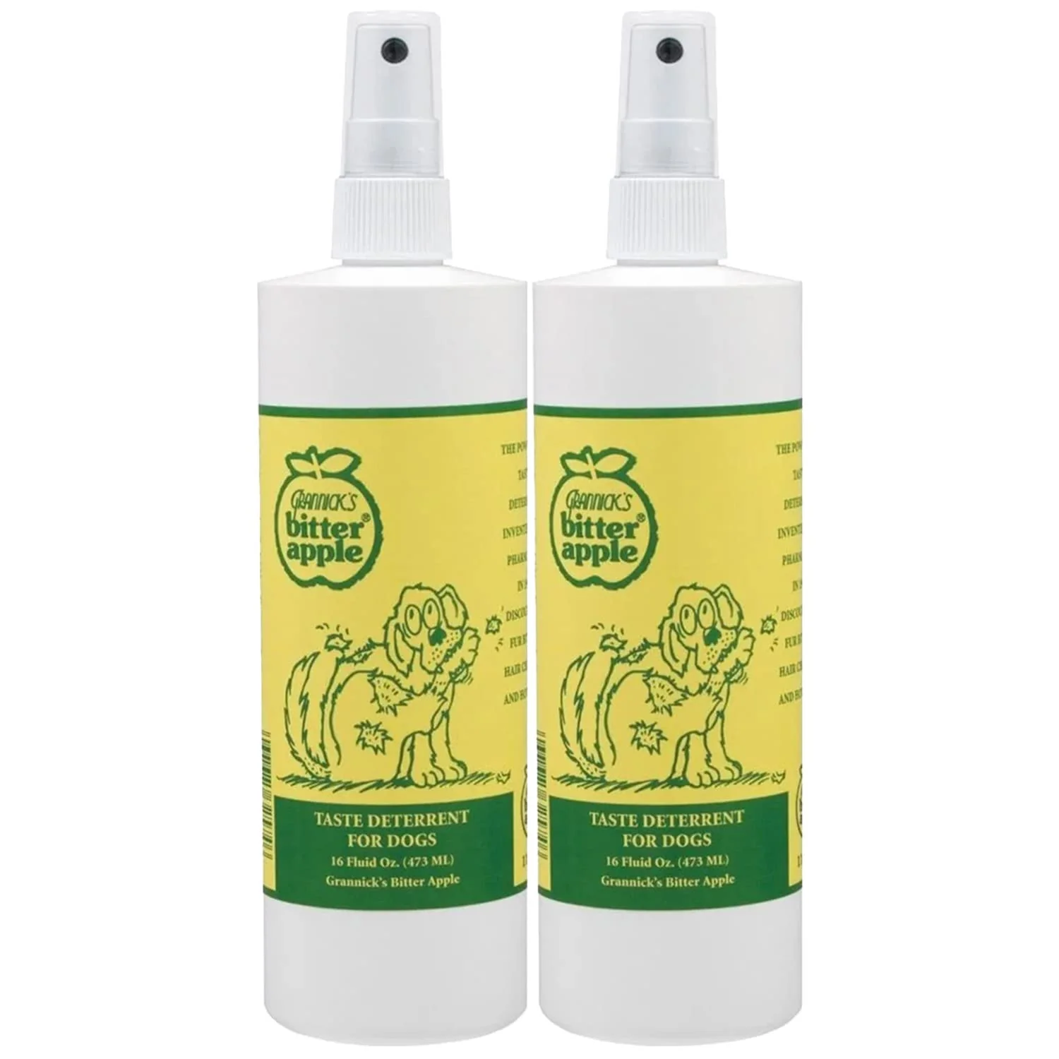 High-Performance Grannick's Bitter Apple Deterrent Spray for Dogs – 16 oz Pack of 2 Fine