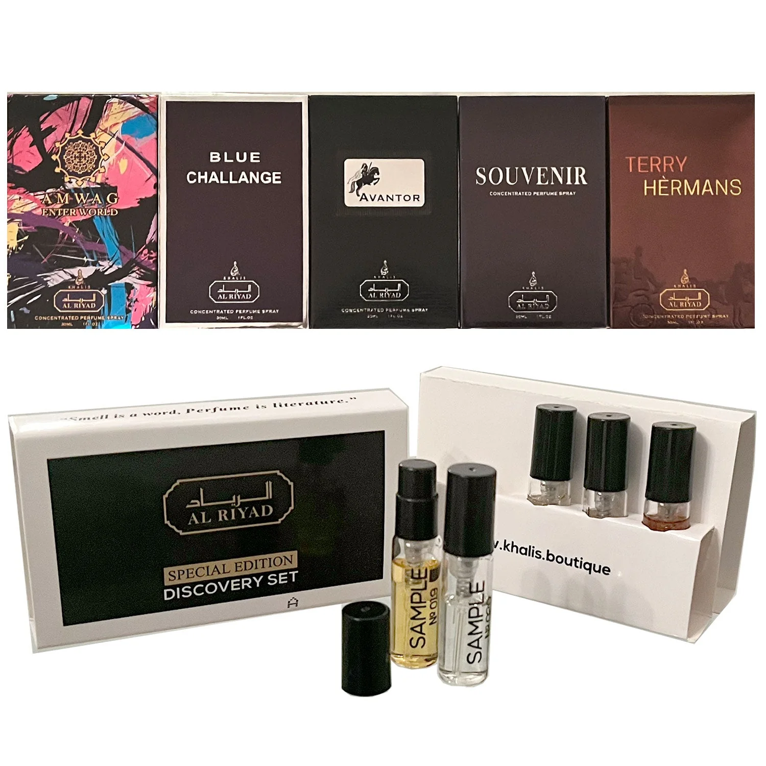 Functional ALRIYAD EDP Discovery Set Men's 5 Vials Minimalist