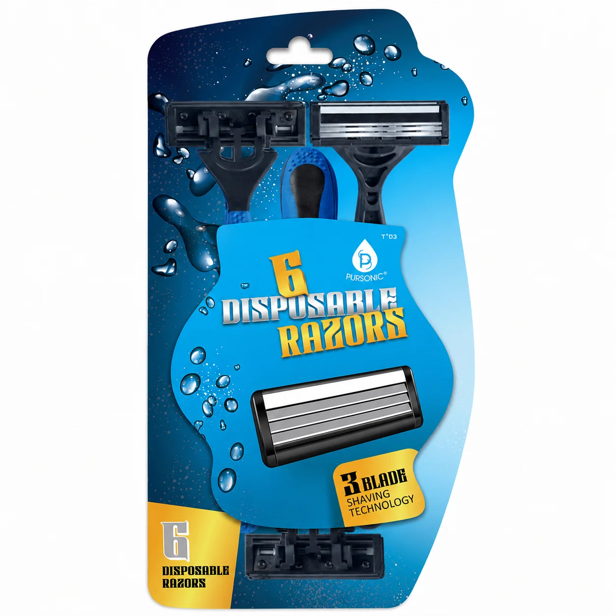 Outstanding 6 Disposable Razors – 3-Blade Shaving Surface Technology Genuine
