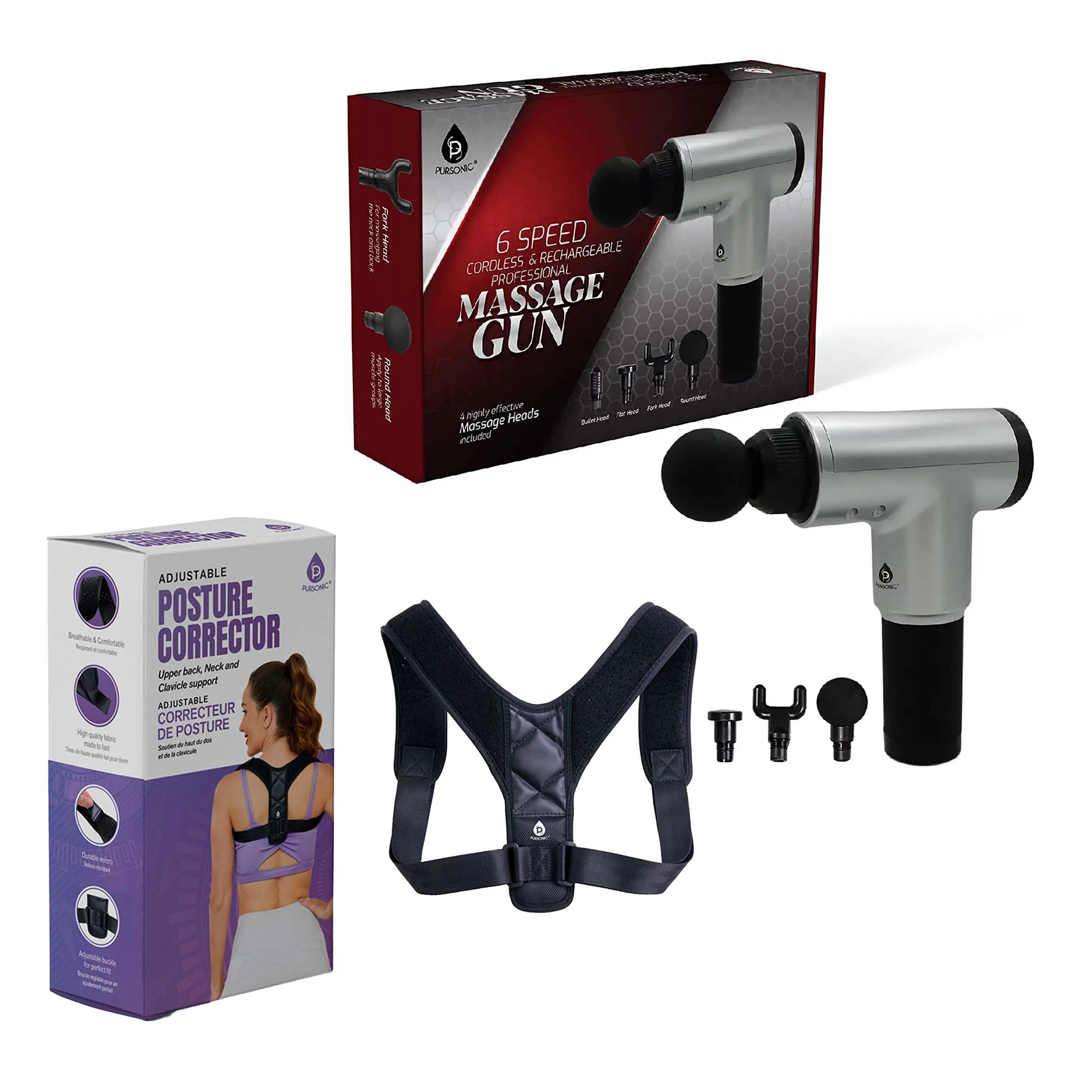 Relaxed Pursonic Pain Relief and Posture Support Bundle Official