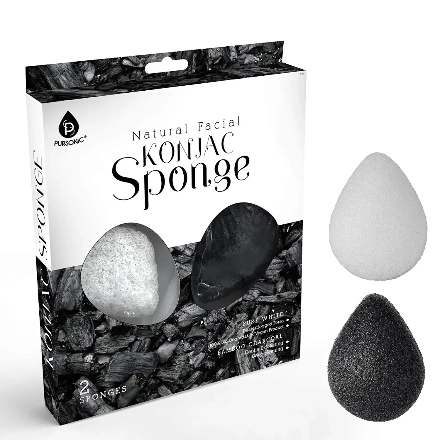 Superior Natural Facial Konjac Sponge Duo Set Quality