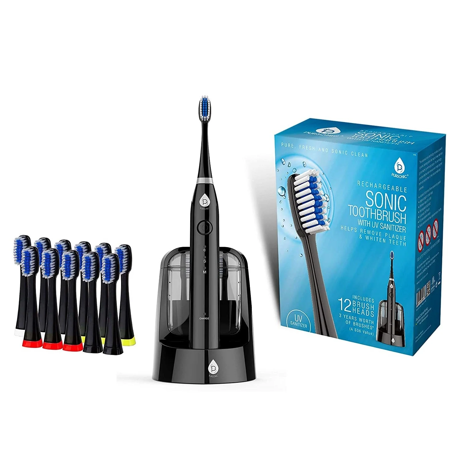 Environmentally Friendly Electric Smart Series Rechargeable Toothbrush with UV Sanitizing Function Innovative