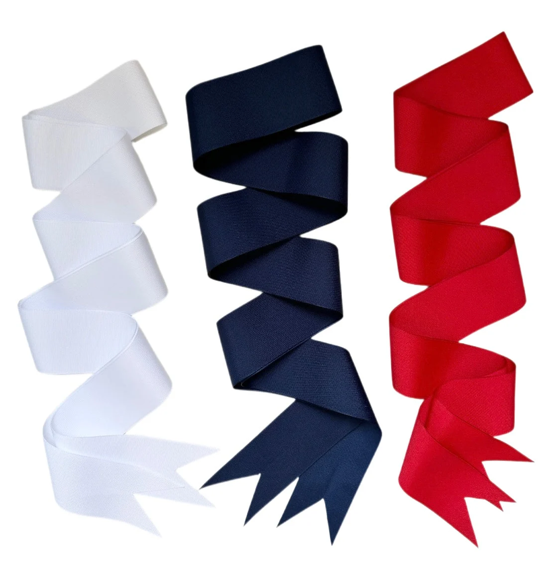 Elite Red White Blue Long Grosgrain Ribbon Pack Refined