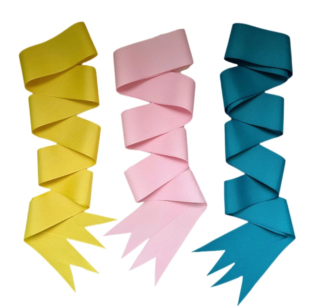 Traditional Bright Blue Pink Yellow Grosgrain Ribbon Pack - Long Advanced