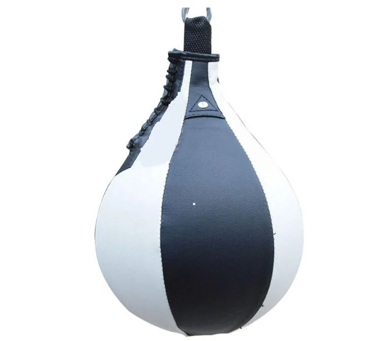 Effective Pear Shaped PU Leather Boxing Speed Ball With Hanging Rope For Frame Fitness Training And Punching Bag Safe
