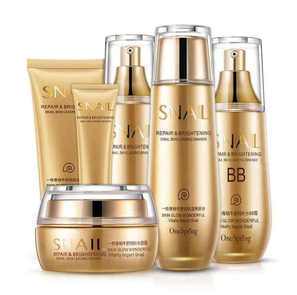 Exclusive 6pcs Snail Moisturizing And Hydrating Care Set Cosmetics Consistent