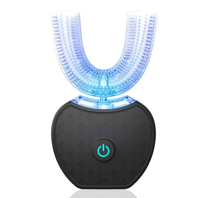 User-Friendly 360 Degrees Intelligent Automatic Electric Toothbrush Waterproof U Type Tooth Brush Whitening Blue Light USB Charging Healthy