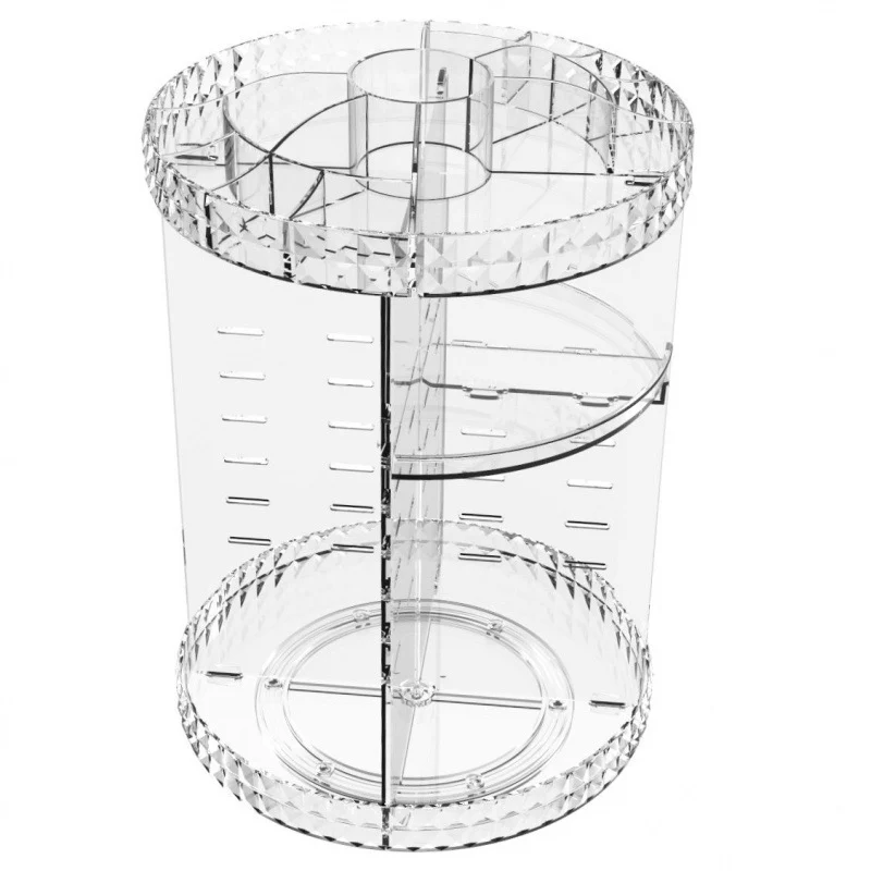 First-Class Rotating Cosmetics Storage Rack Table Red Skin Care Products Large Capacity Relaxed