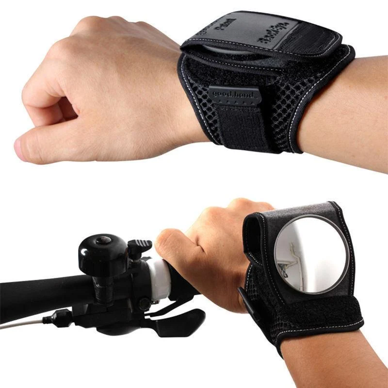 Proven Premium Bicycle Wrist Safety Mirror – Adjustable Wide-Angle Rear View Cycling Strap Selected
