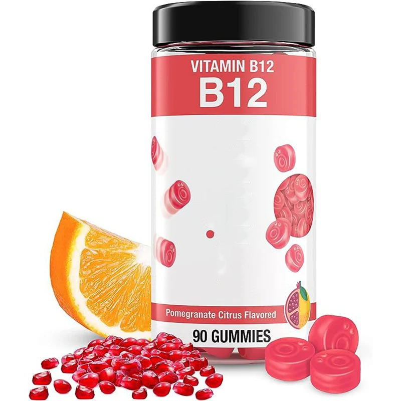 Selected Premium Vitamin B12 Fruit Gummy Vitamins 60 Count 30-Day Supply Sustainable