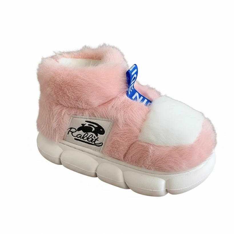 Trusted Winter Warm Plush Platform Slippers Unisex High Top Snow Boots Sophisticated