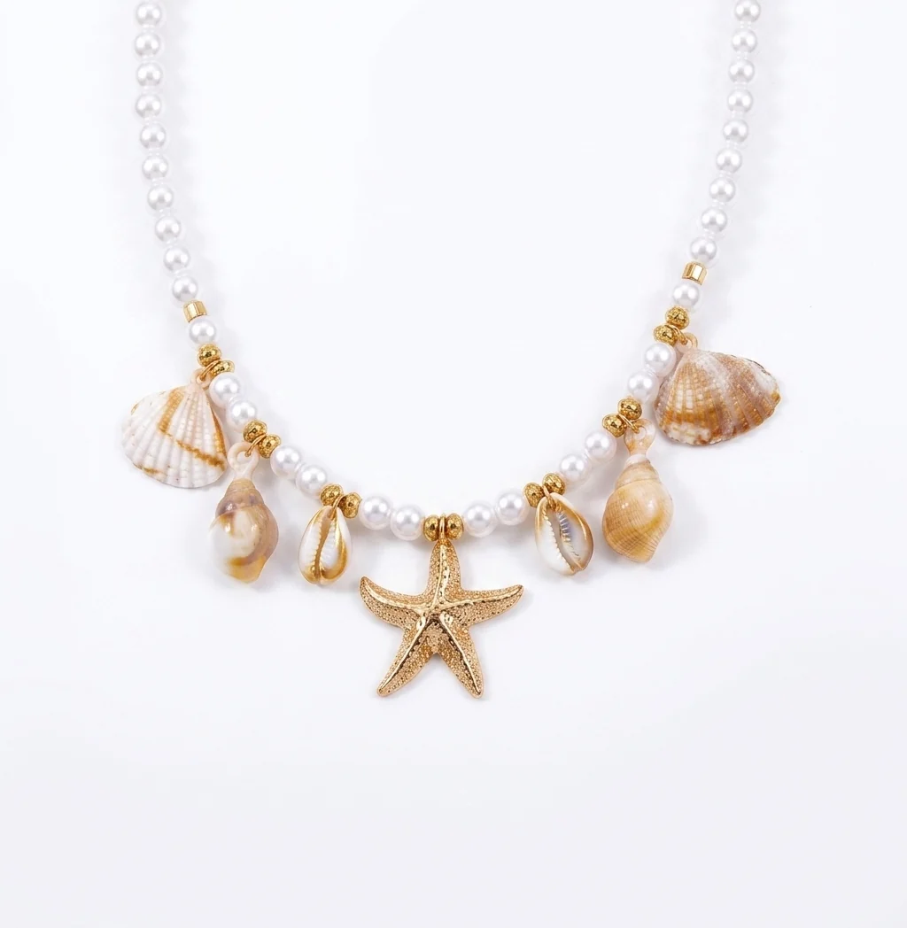 High-Quality Women's Bohemian Shell Pearl Choker Necklace Innovative
