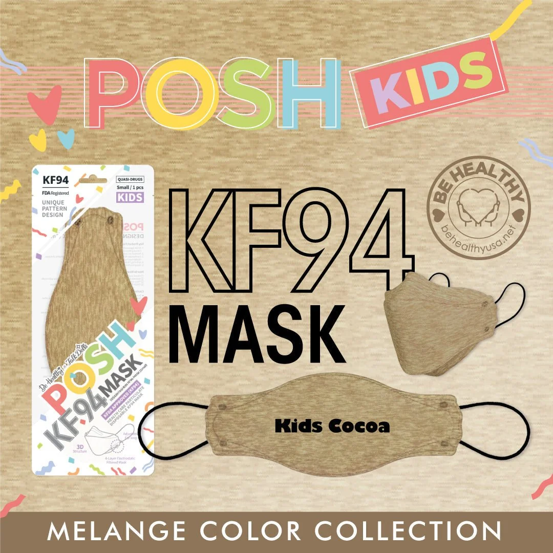 Carefully Designed POSH KIDS KF94 Small Mask Melange Cocoa KA_M06 Classic