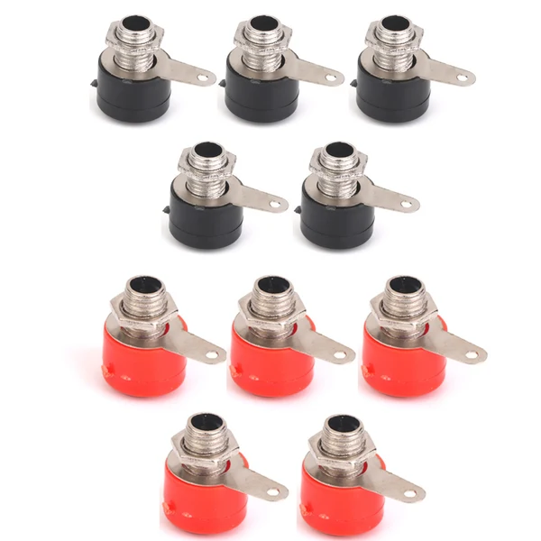 Artisan Maxbell 4mm Insulated Banana Socket Connectors New 10pcs Red Black High-Grade