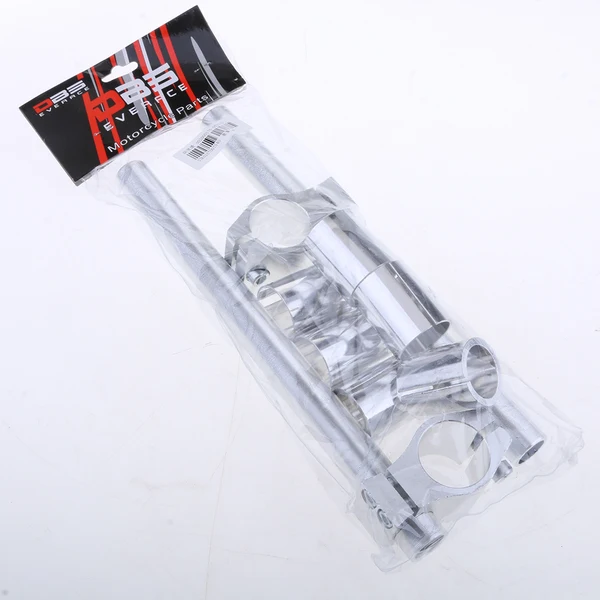 High-Quality Maxbell 1 Set Silver Aluminum Motorbike Handle Bar Mount Adjustable Clip On Fork Tube 25 29 30mm Detailed