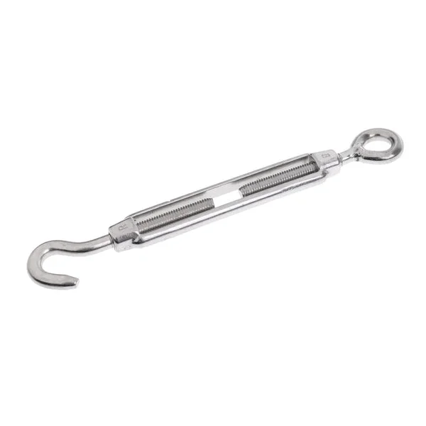 Genuine Maxbell 304 Stainless Steel Hook Eye Turnbuckle Open Body Wire Rope Tightener M8 Premium Material