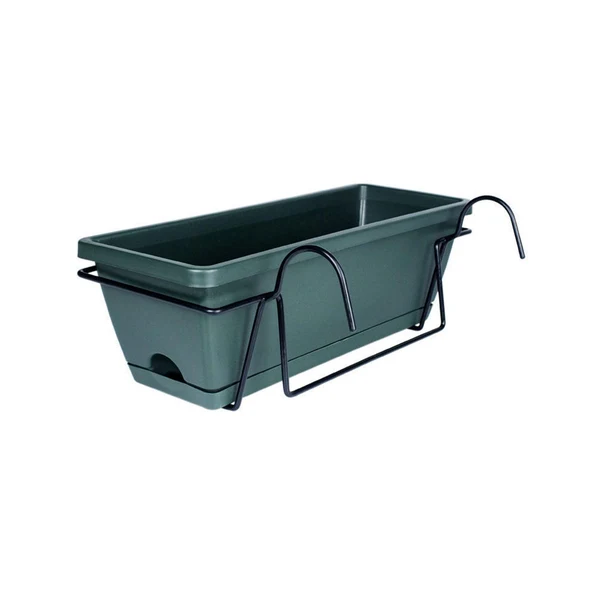 Stylish Maxbell Window Planter Box Hanging Garden Planter Deck Patio Balcony Railing Planter Green First-Class