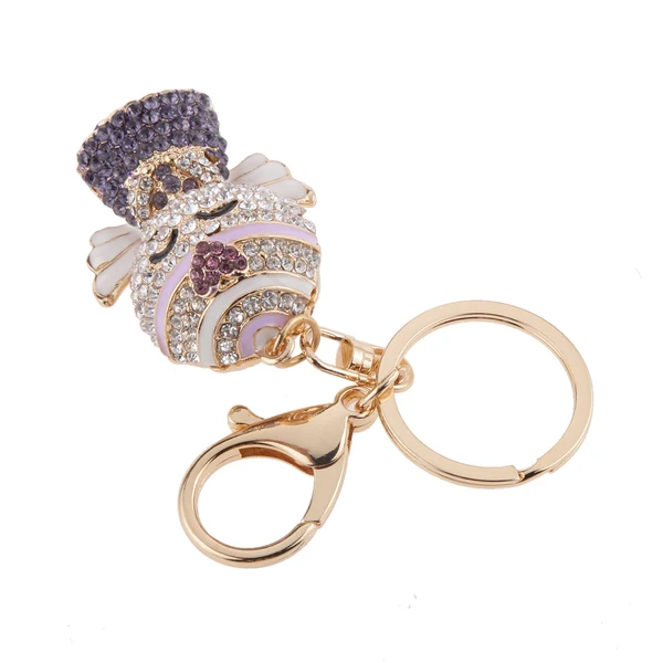 Exceptional Maxbell Fashion Rhinestone Crystal Purple Angel Charm Purse Bag Key Ring Keychain Keyfob Environmentally Friendly