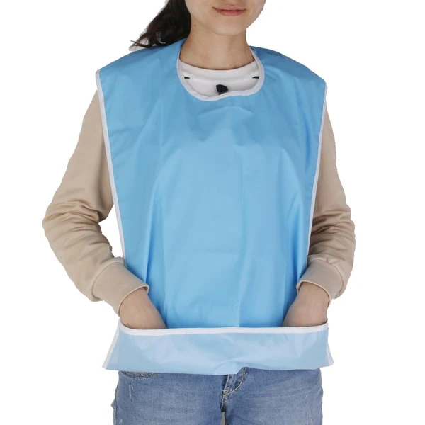 Outstanding Maxbell Adult Anti-oil Anti-spill Eating Bib Cloth Protector with Crumb Catcher High-Grade