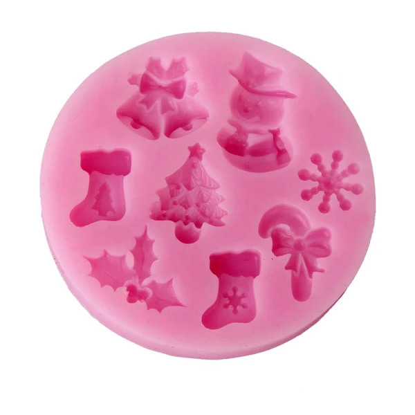 Verified Maxbell Mini Christmas Silicone Clay Chocolate Soap Mould Fondant Cake Decorating Long-Lasting