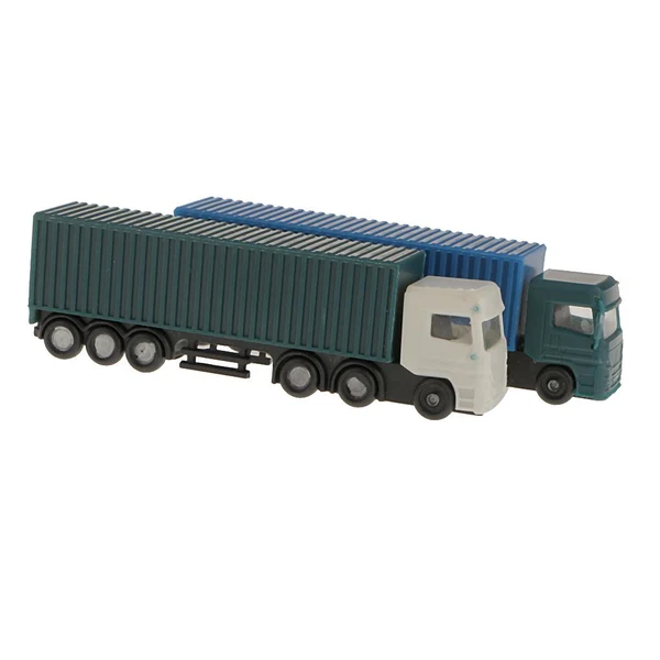 Artisan Maxbell 2Pcs Model Container Truck Figure Transporter Truck Vehicle Car 1 150 N Scale Building Scenery Layout Professional
