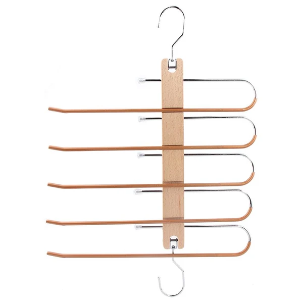 Specialty Maxbell 5-in-1 Pants Trousers Rack Shelves Multi-functional For Wardrobe Hangers Recyclable