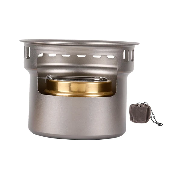 Reliable Maxbell Alcohol Stove Camping with Stand with Carrying Bag for BBQ Outdoor Camping Argent Fashionable