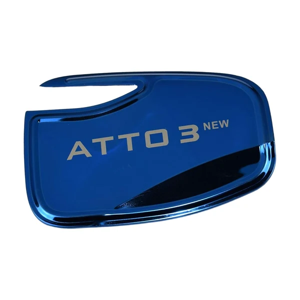 Practical Car Fuel Tank Cap Charging Cover Premium Stainless Steel for Byd Atto 3 Blue Smart