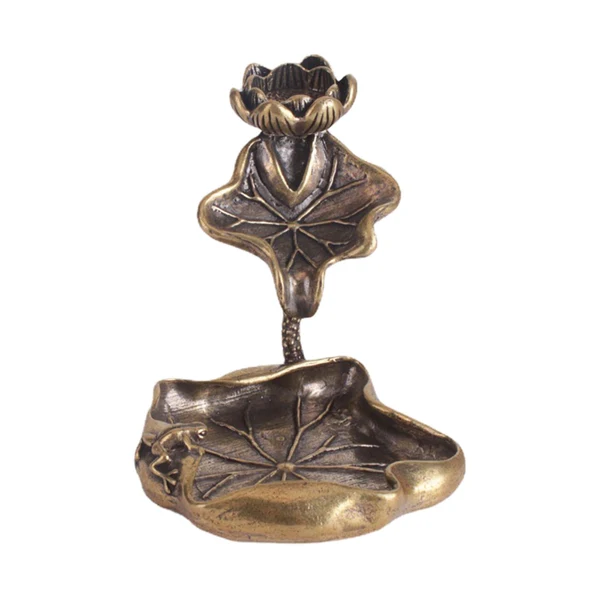 Fine Maxbell Backflow Incense Burner Lotus Shape Statue for Home Living Room Ornament Contemporary