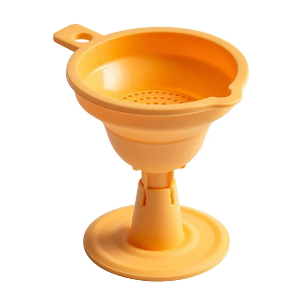 Innovative Maxbell Kitchen Funnel for Filling Bottles Multifunction for Transferring Salt Yellow Pure