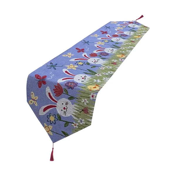 Versatile Maxbell Cute Easter Table Runner Easter Eggs for Indoor Outdoor Holiday Dining Style D Trendy
