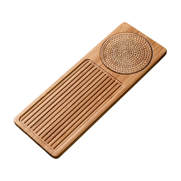 Official Maxbell Traditional Bamboo Wood Tea Serving Tray for Travel Wood S Durable