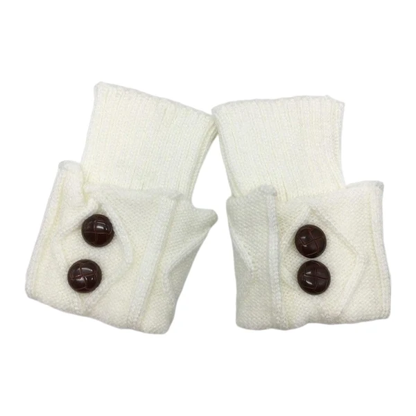 Original Maxbell Leg Warmers Knitted Winter Warm Fashion Toppers Stockings Womens Boot Cuffs white Reusable