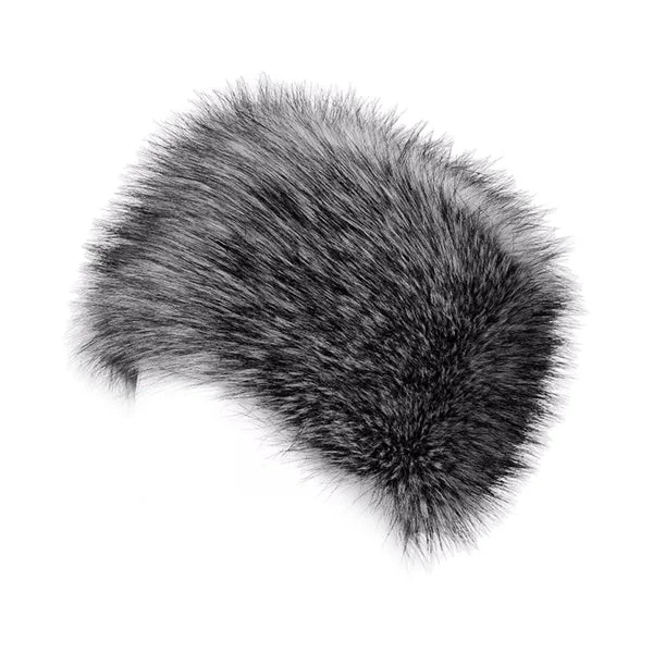 World-Class Maxbell Winter Faux Fur Hat Headwear Motorcycle Windproof Cossack Russian Ski Cap Deep Gray Black Pure