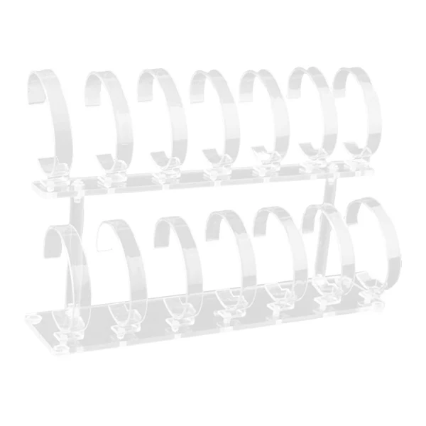 Carefully Designed Maxbell Wrist Watch Displays Rack Holder Showcases Transparent Organizer Stand 2 Tier Relaxed