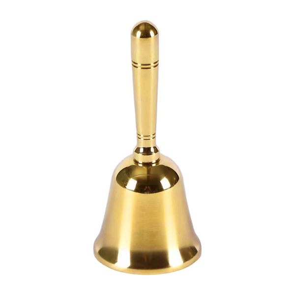 Refined Maxbell vintage Charms Copper Hand Bell for Wedding home restaurant Decor Hand Bell 11.9cx5cm Lightweight